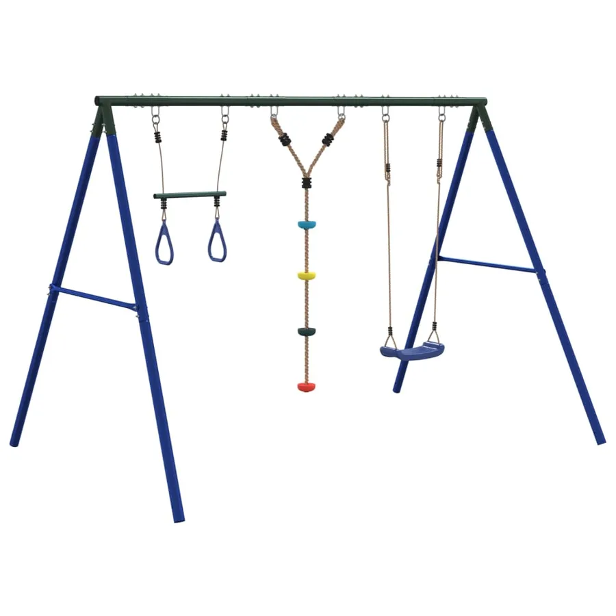 Jeu de balançoire extérieur avec balançoire trapèze et échelle - 5