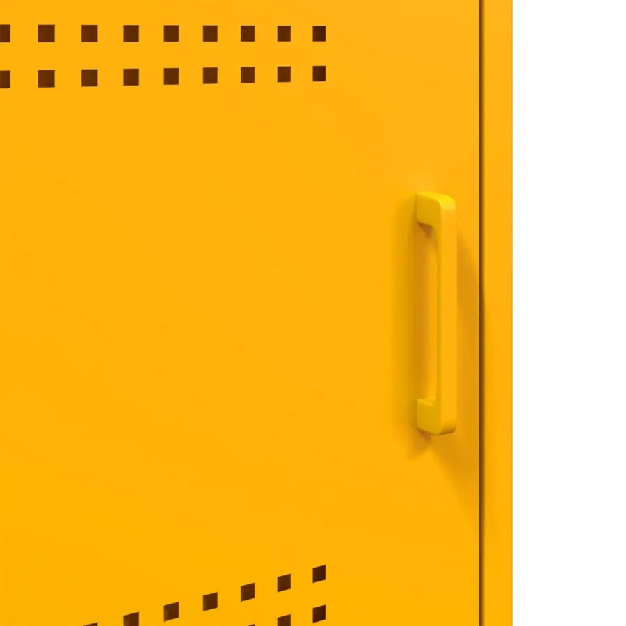 Table de chevet jaune moutarde 36x39x50,5 cm acier - 12