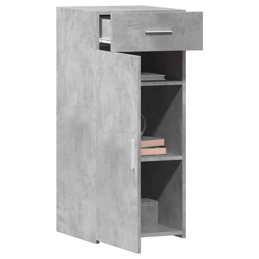 Buffet gris béton 40x42,5x93 cm bois d'ingénierie - 3