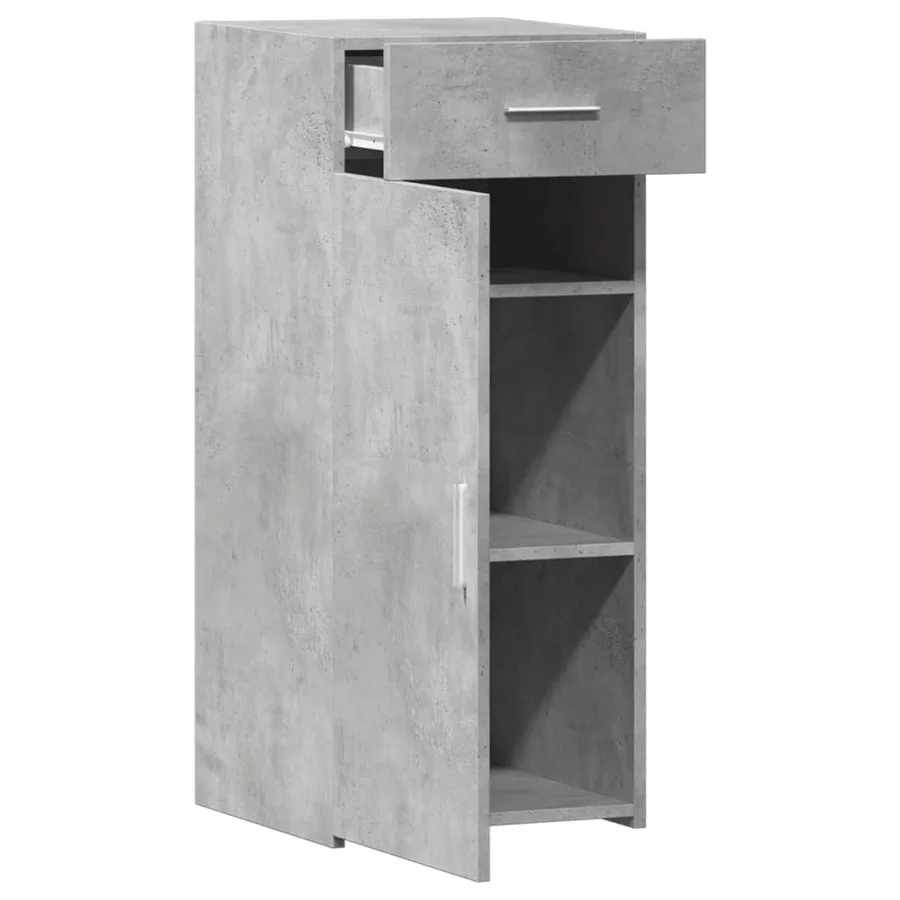 Buffet gris béton 40x42,5x93 cm bois d'ingénierie - 8