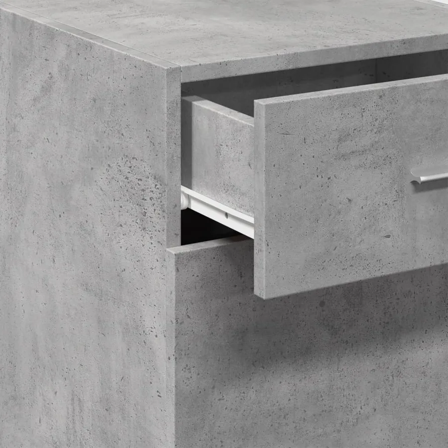 Buffet gris béton 40x42,5x93 cm bois d'ingénierie - 9
