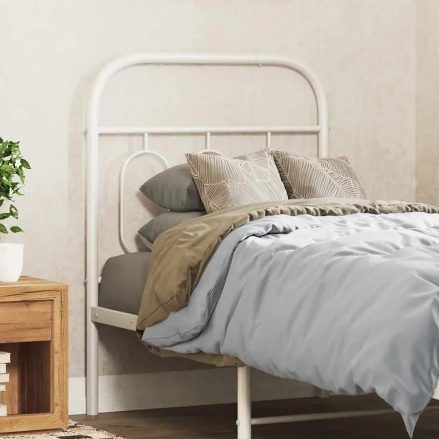 Tête de lit de remplacement métal blanc 75 cm
