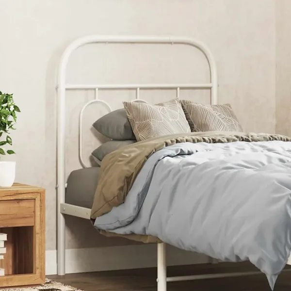 Tête de lit de remplacement métal blanc 75 cm