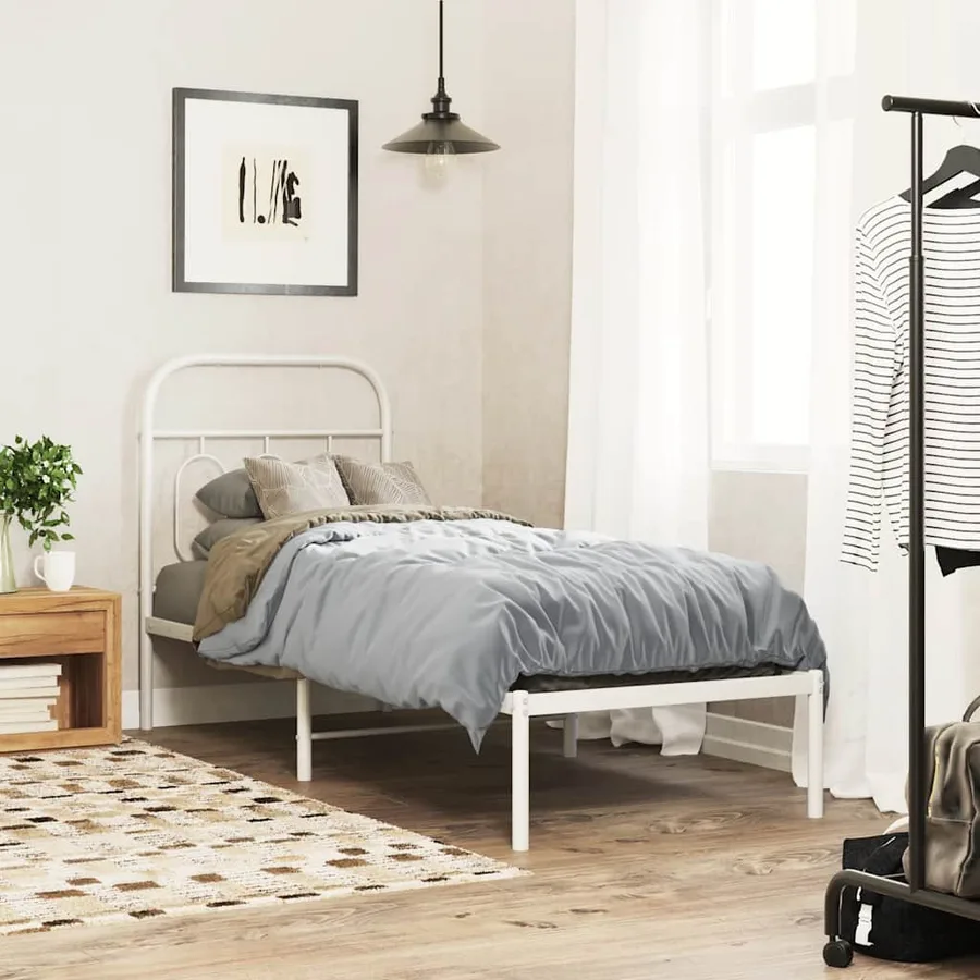 Tête de lit de remplacement métal blanc 75 cm - 3