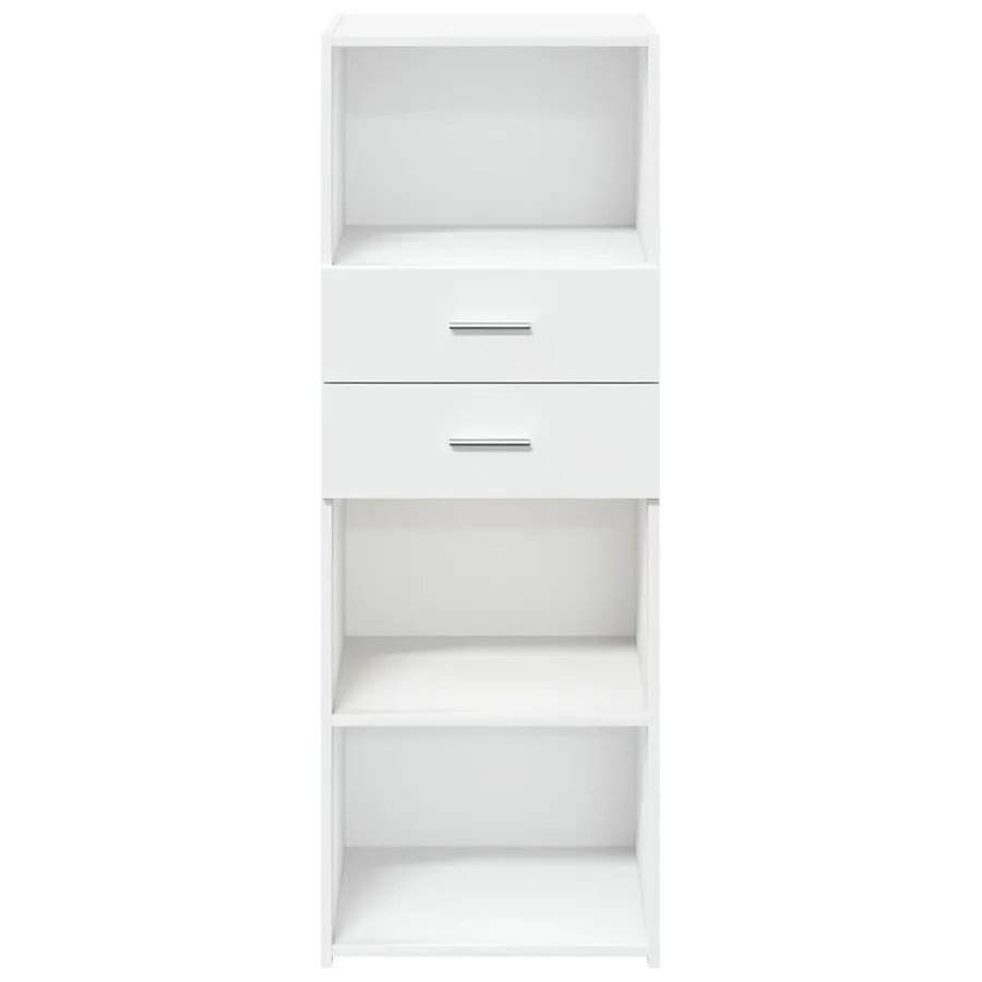 Buffet haut blanc 45x42,5x124 cm bois d'ingénierie - 4