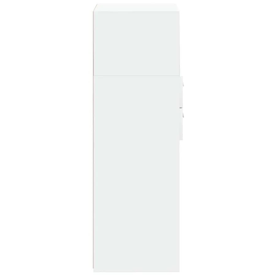 Buffet haut blanc 45x42,5x124 cm bois d'ingénierie - 5