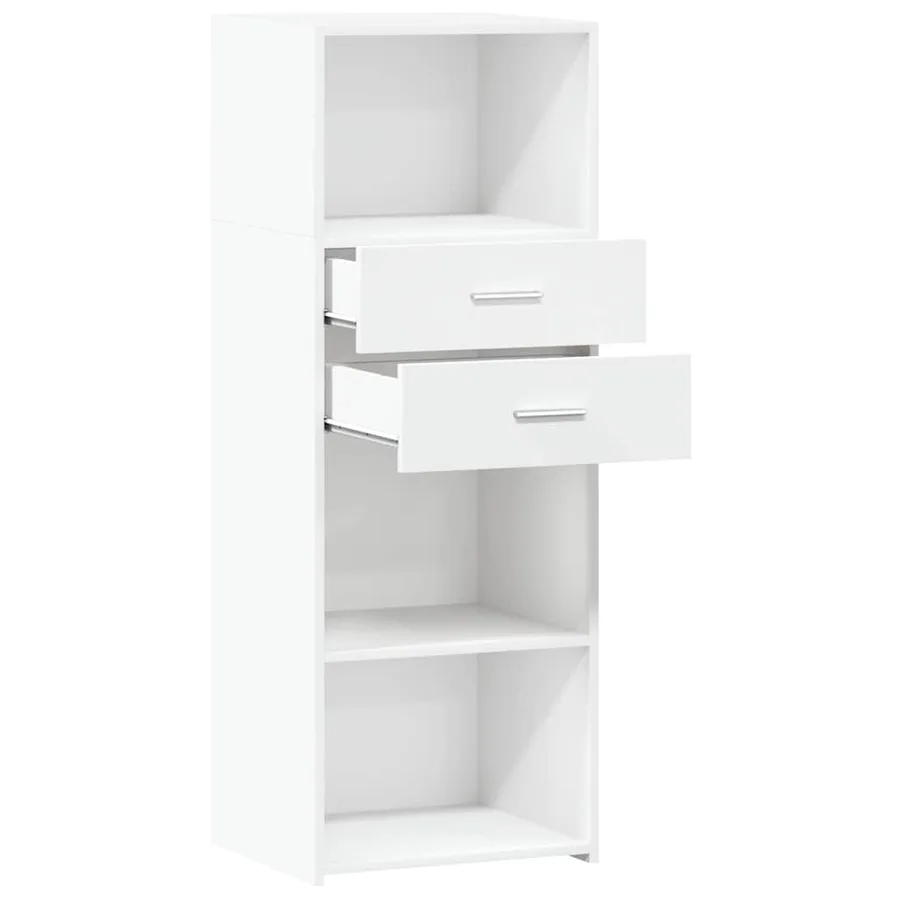 Buffet haut blanc 45x42,5x124 cm bois d'ingénierie - 7