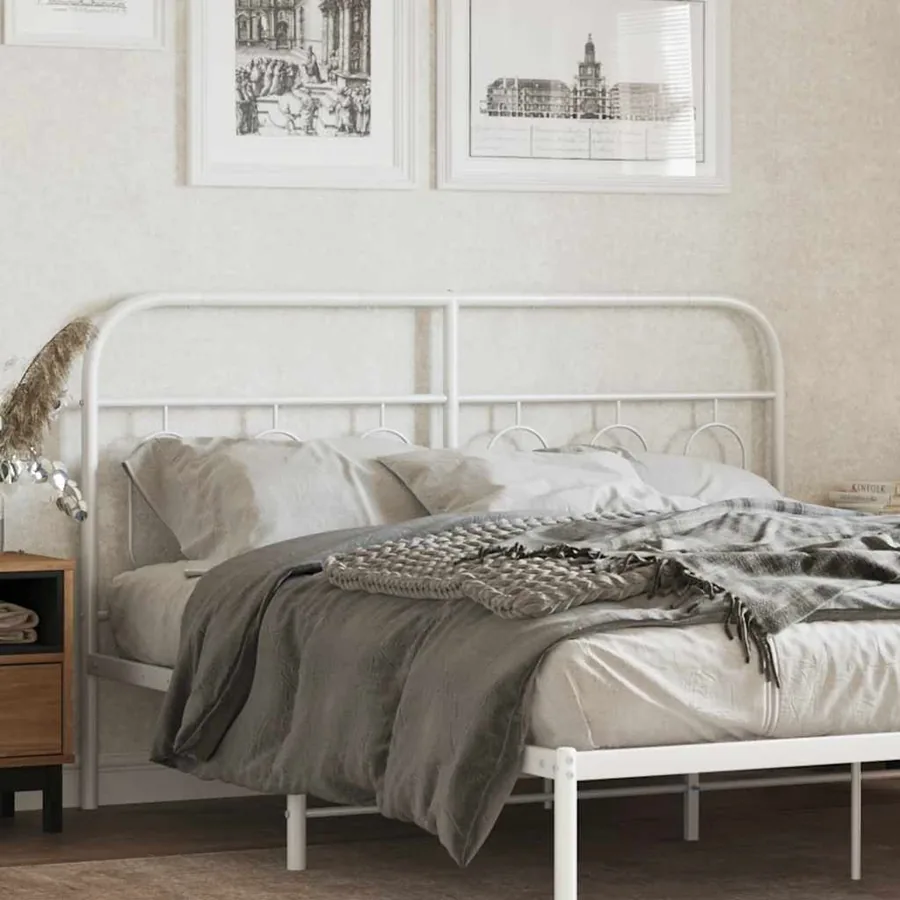 Tête de lit de remplacement métal blanc 140 cm