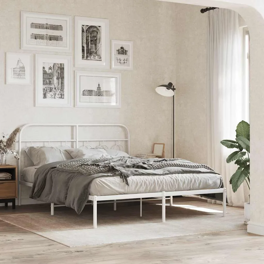 Tête de lit de remplacement métal blanc 140 cm - 3