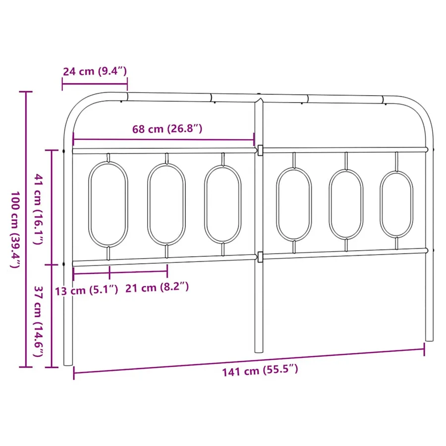 Tête de lit de remplacement métal blanc 140 cm - 6