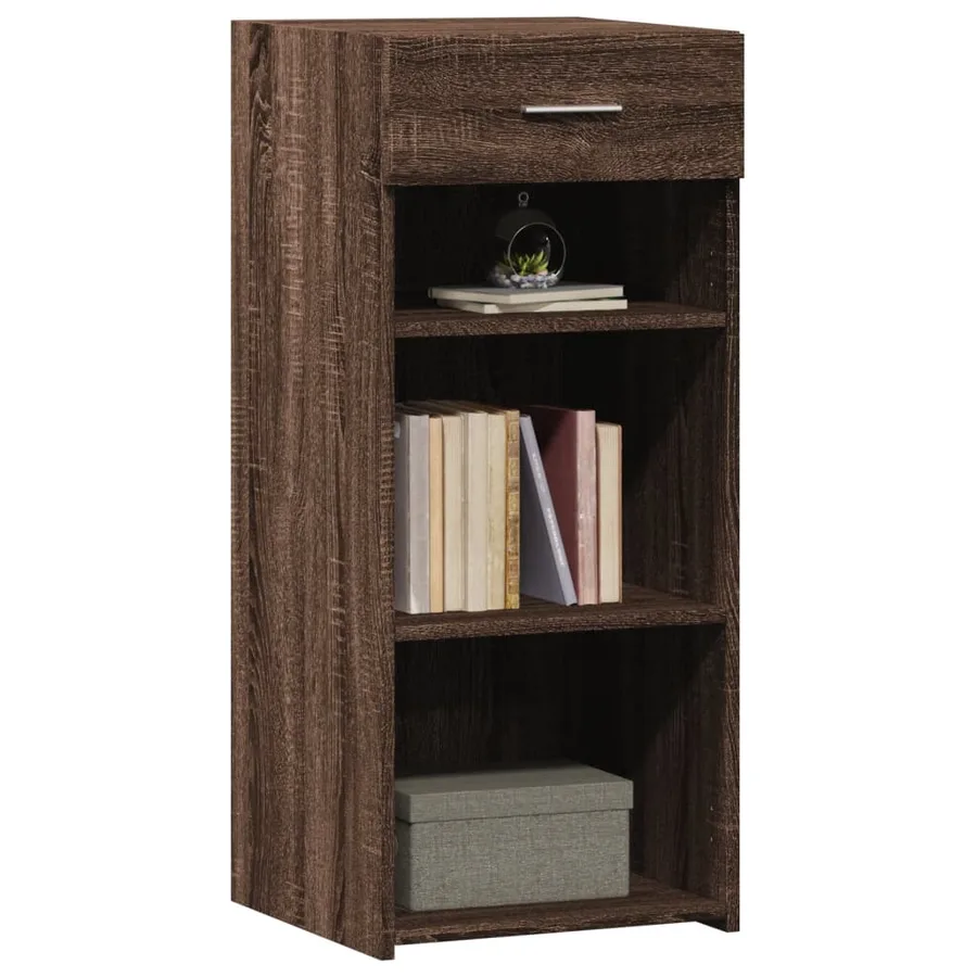 Buffet chêne marron 40x42,5x93 cm bois d'ingénierie - 3