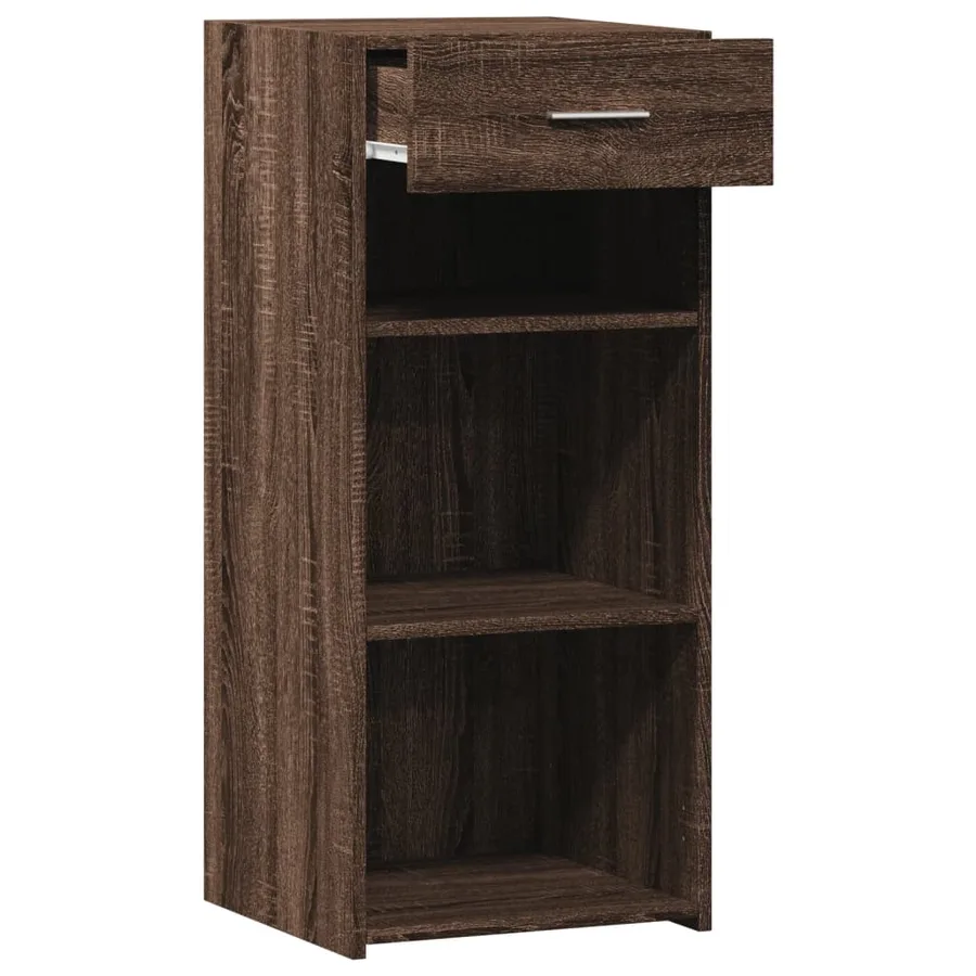 Buffet chêne marron 40x42,5x93 cm bois d'ingénierie - 7
