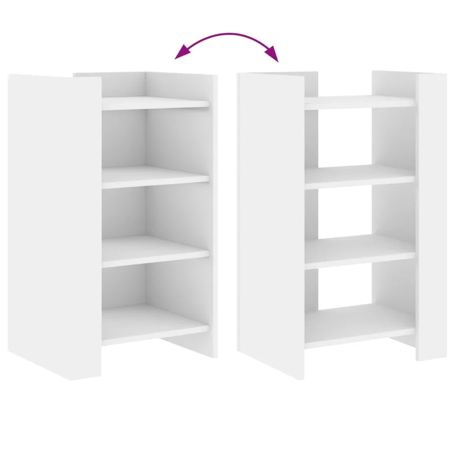 Buffet blanc 45x35x75 cm bois d'ingénierie - 7