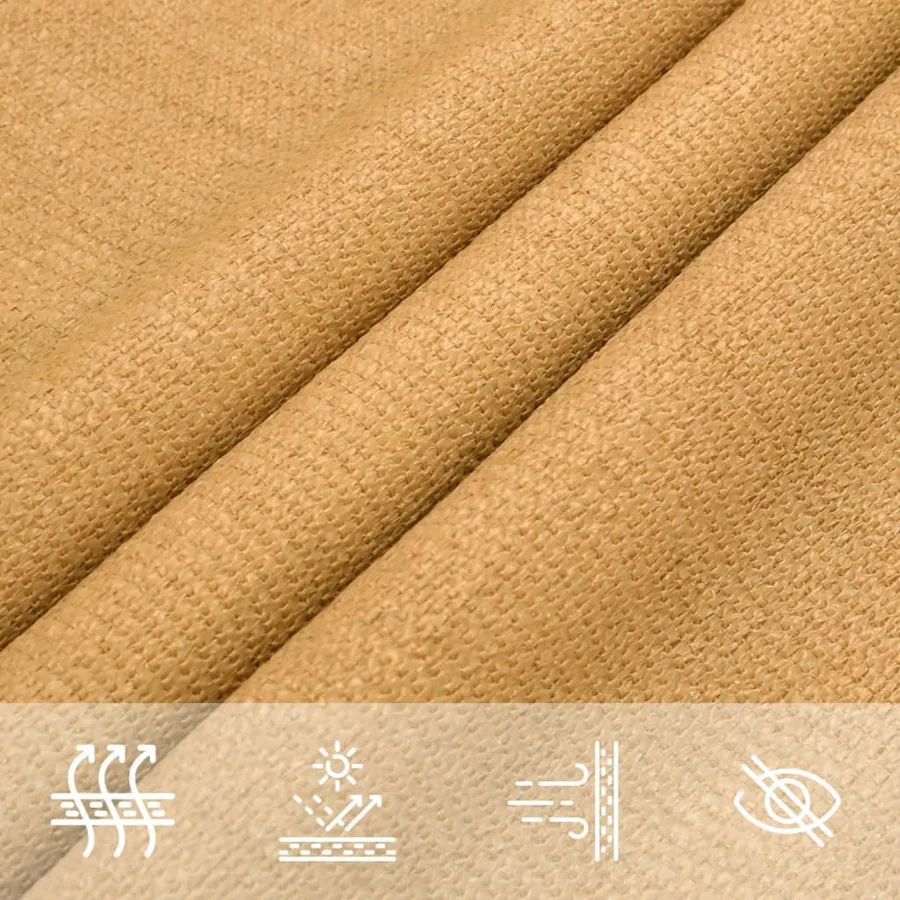 Voile d'ombrage 160 g/m² rectangulaire sable 2,5x4 m PEHD - 8