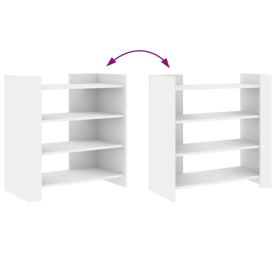 Buffet blanc 73,5x35x75 cm bois d’ingénierie - 7