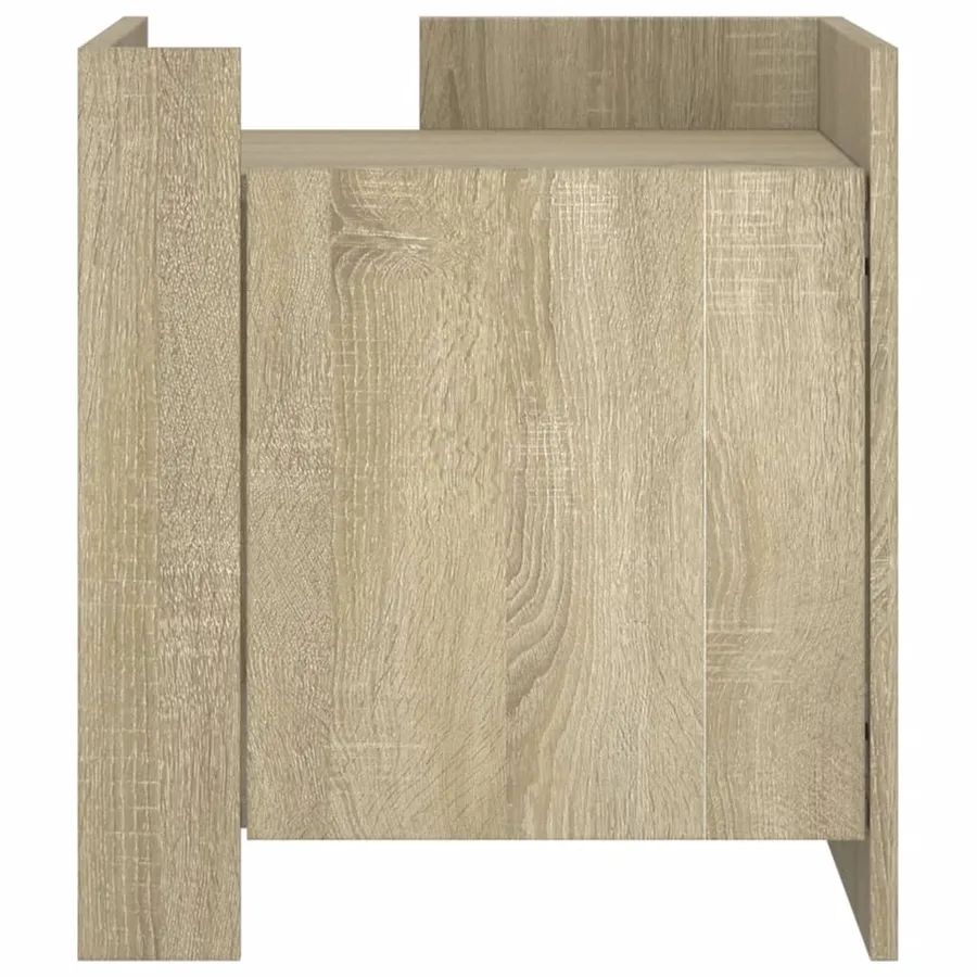 Table de chevet chêne sonoma 45x50x50 cm bois d’ingénierie - 4
