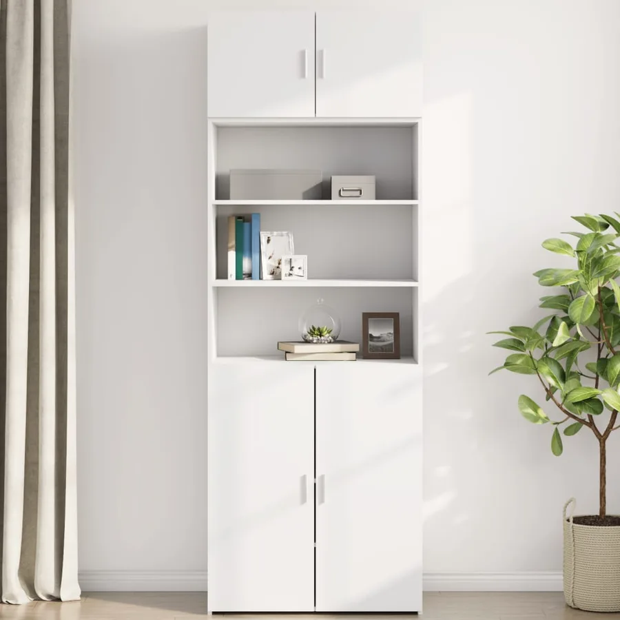 Armoire murale blanc 80x42,5x40 cm bois d'ingénierie - 3