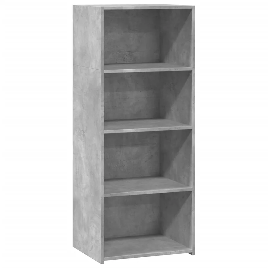 Buffet haut gris béton 50x41x124 cm bois d'ingénierie - 2