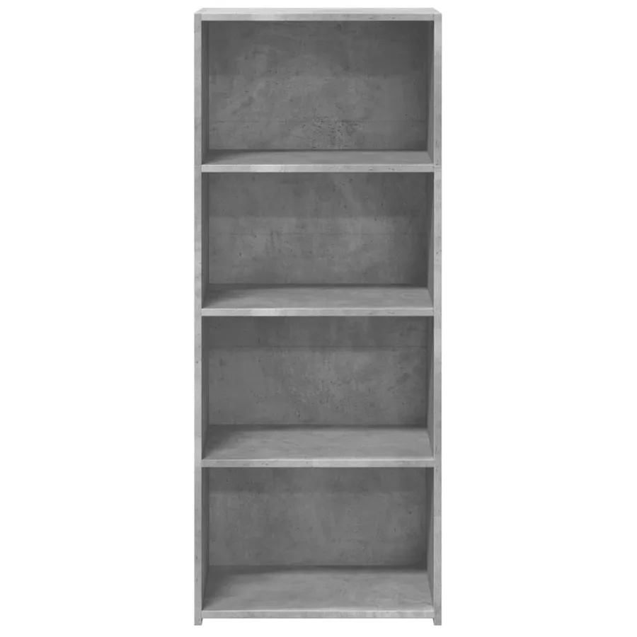 Buffet haut gris béton 50x41x124 cm bois d'ingénierie - 4