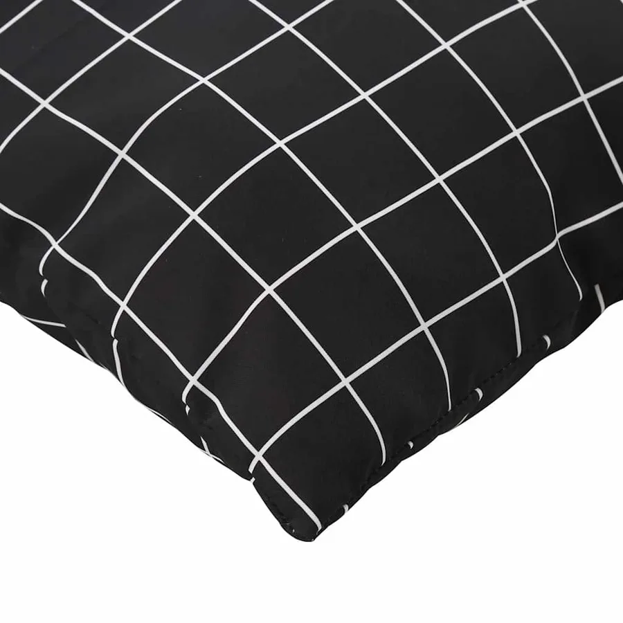 Coussins Éparpillés À carreaux 4 pcs Carreaux Noirs 60 x 60 cm - 6