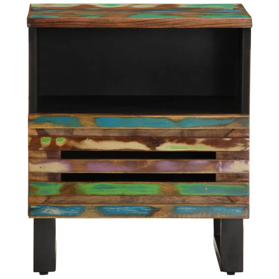 Table de chevet 40x34x46 cm bois massif de récupération - 3