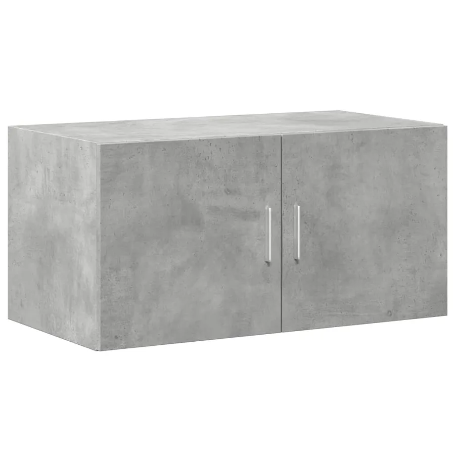 Armoire de rangement gris béton 80x42,5x225cm bois d'ingénierie - 5