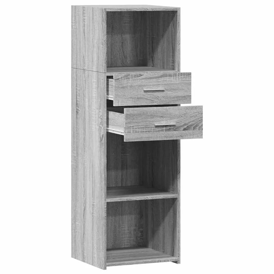 Buffet haut sonoma gris 40x42,5x124 cm bois d'ingénierie - 7