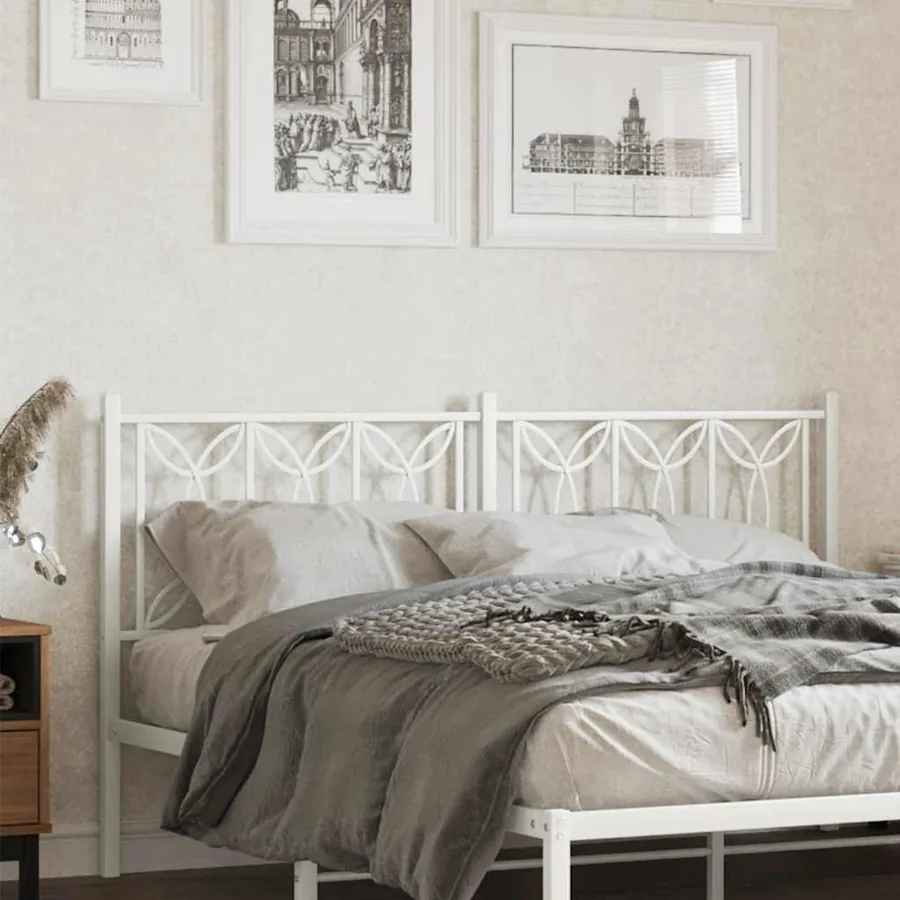 Tête de lit de remplacement métal blanc 160 cm