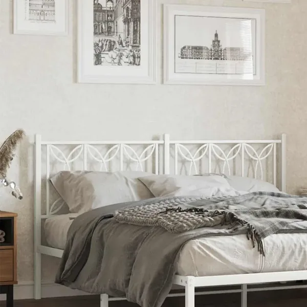 Tête de lit de remplacement métal blanc 160 cm