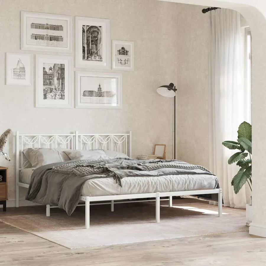 Tête de lit de remplacement métal blanc 160 cm - 3
