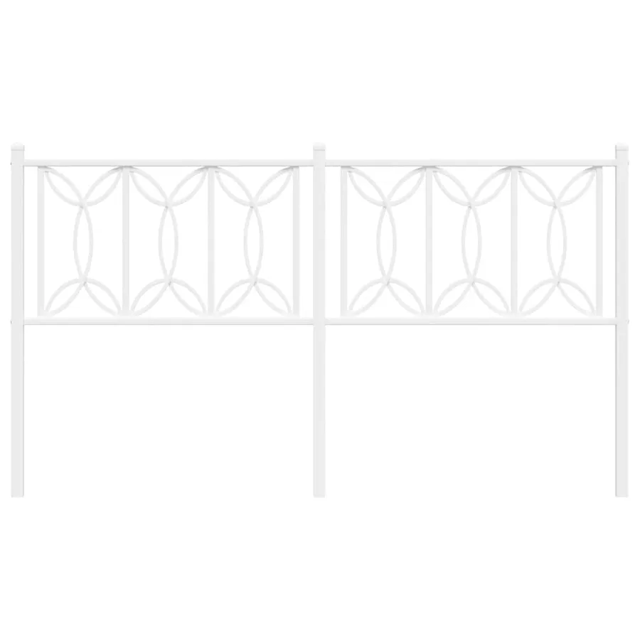 Tête de lit de remplacement métal blanc 160 cm - 4