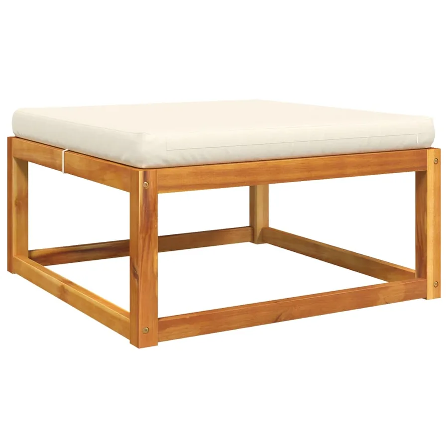Ensemble de canapés de jardin 4 pièces avec coussins en bois d'acacia et rotin - 5