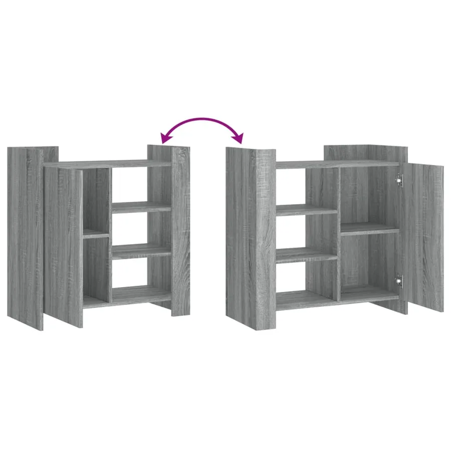 Buffet sonoma gris 73,5x35x75 cm bois d'ingénierie - 8
