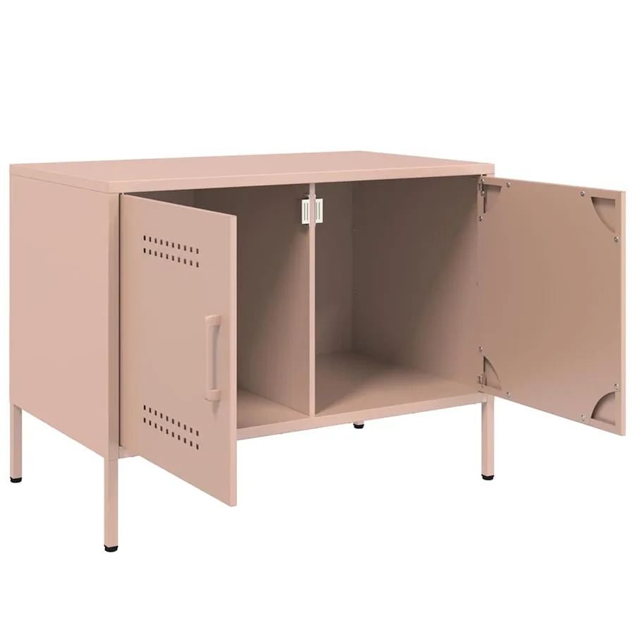 Meubles TV 2 pcs rose 68x39x50,5 cm acier - 10