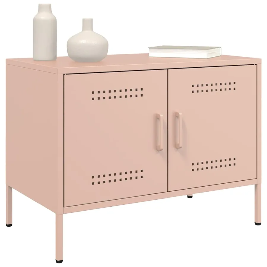 Meubles TV 2 pcs rose 68x39x50,5 cm acier - 4