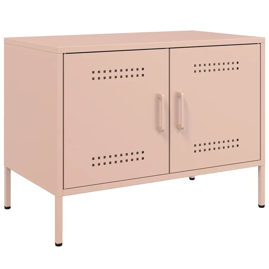 Meubles TV 2 pcs rose 68x39x50,5 cm acier - 6