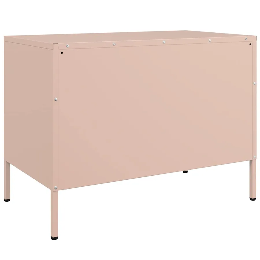 Meubles TV 2 pcs rose 68x39x50,5 cm acier - 9