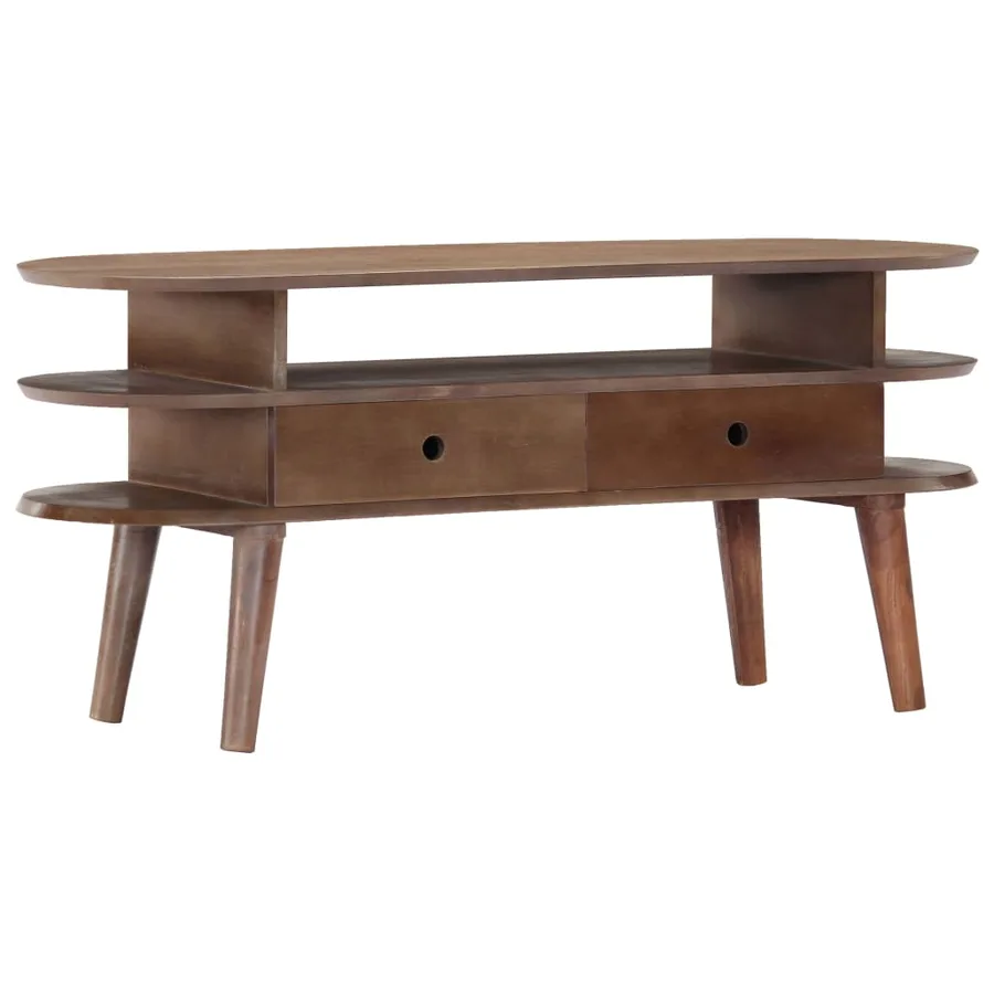 Meuble TV 110x35x50 cm Bois d'acacia solide - 10