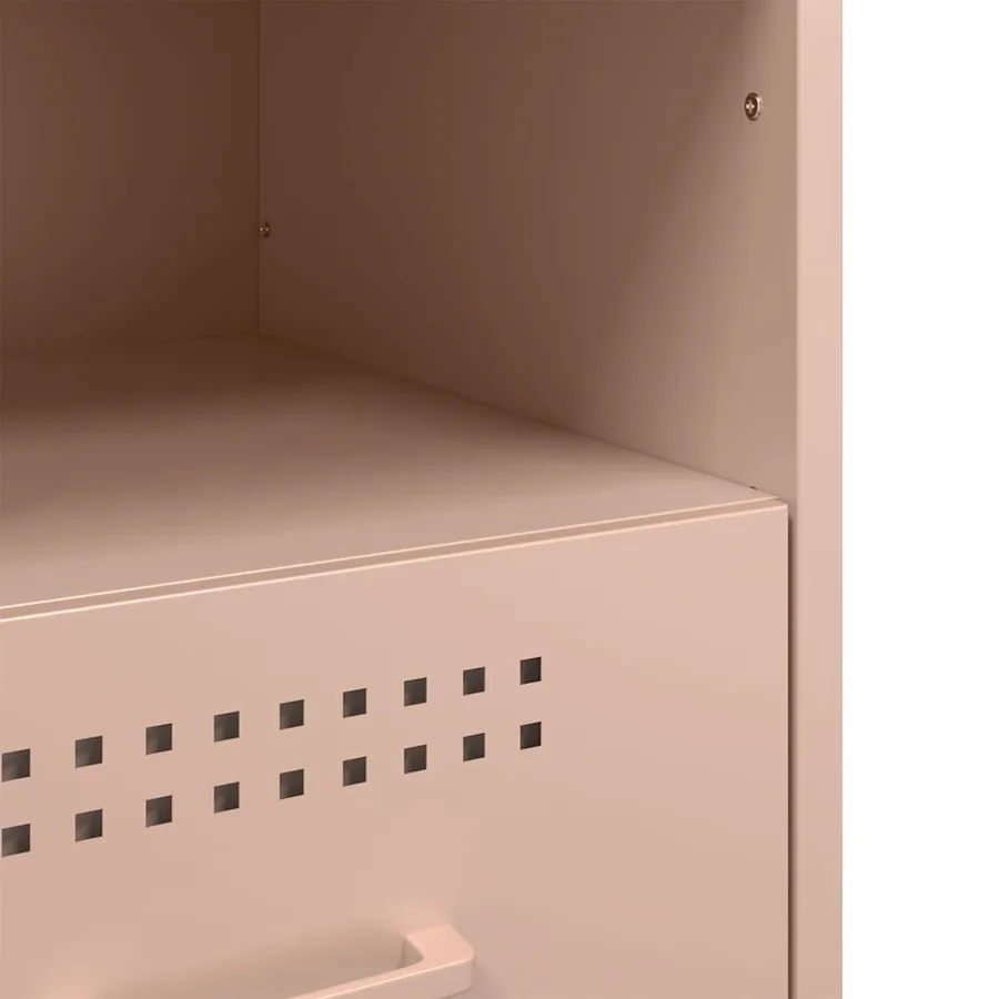 Tables de chevet 2 pcs rose 36x39x50,5 cm acier - 11