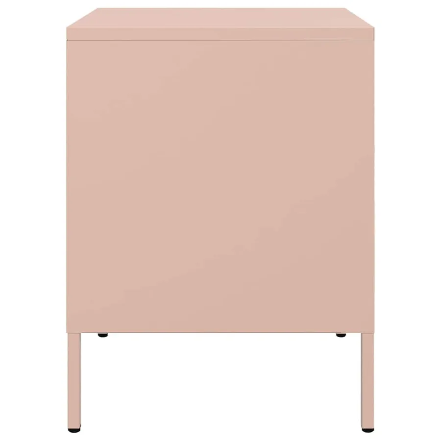 Tables de chevet 2 pcs rose 36x39x50,5 cm acier - 7