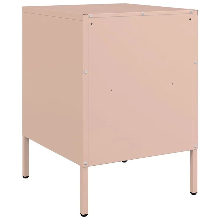 Tables de chevet 2 pcs rose 36x39x50,5 cm acier - 8