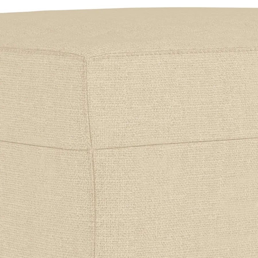 Ensemble de canapés 3 pcs avec coussins Crème Tissu - 6