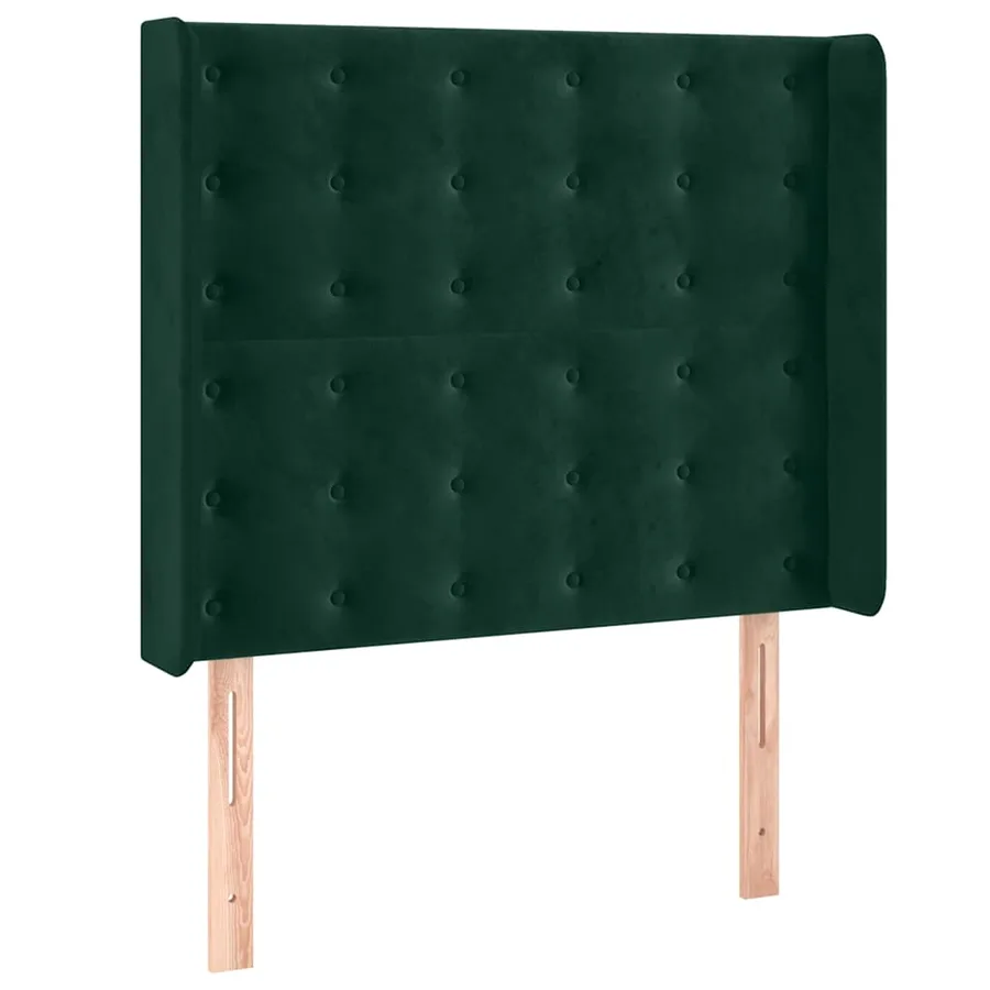 Sommier à lattes de lit matelas LED Vert foncé 80x200cm Velours - 7