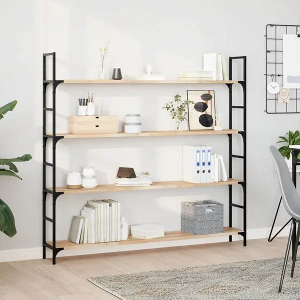 Étagères flottantes 4 pcs 140x20x2 cm acacia massif non traité