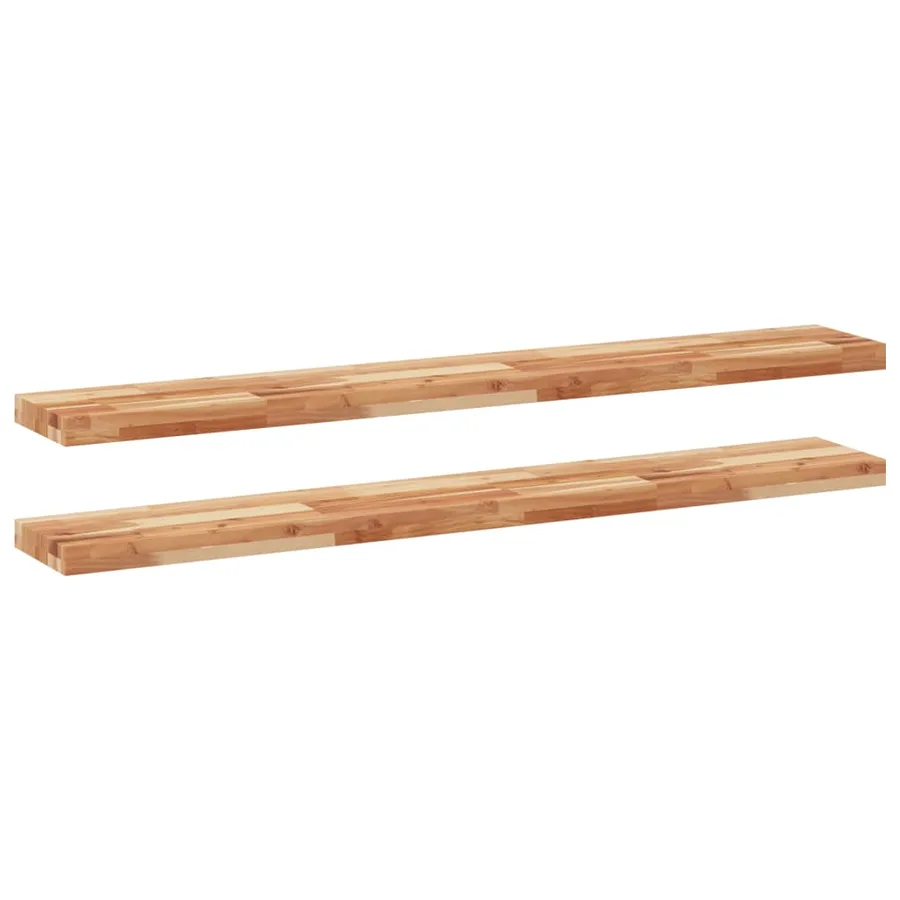Étagères flottantes 2 pcs 160x20x4 cm acacia massif à l'huile - 2