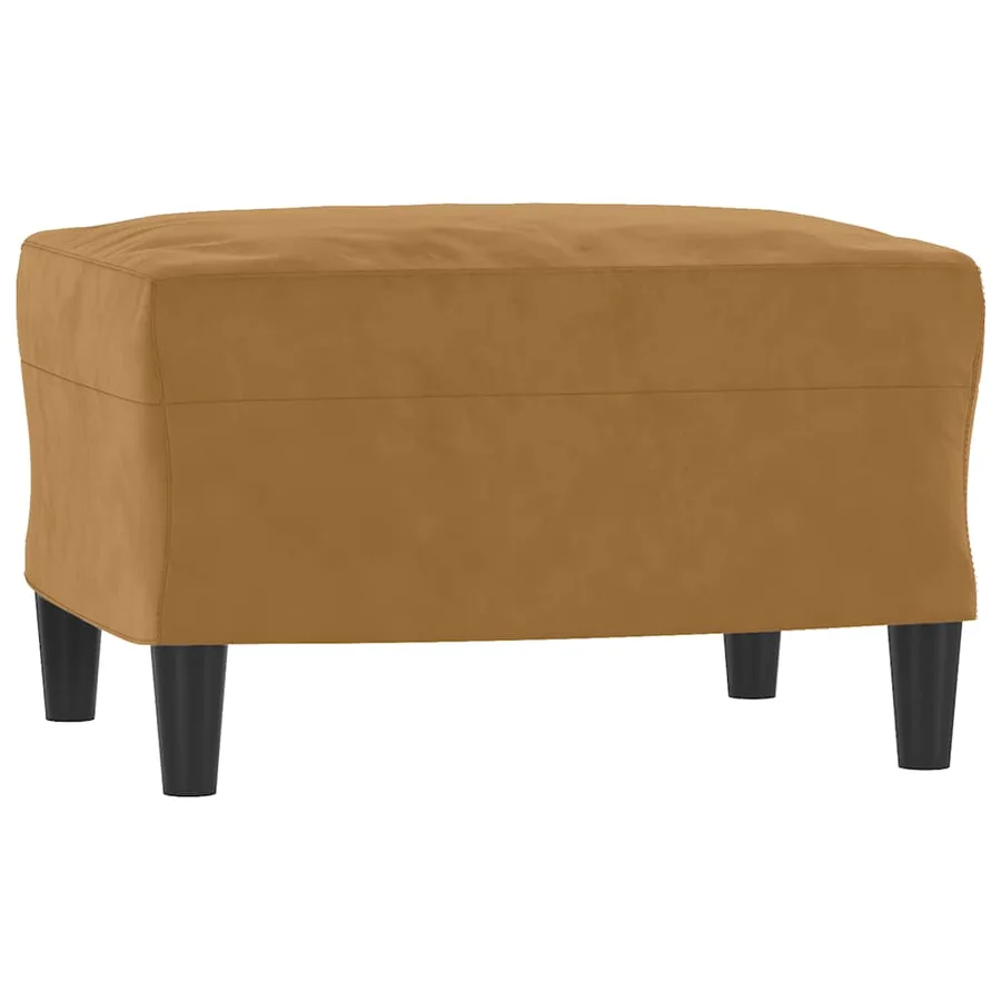 Ensemble de canapés 3 pcs avec coussins Marron Velours - 5