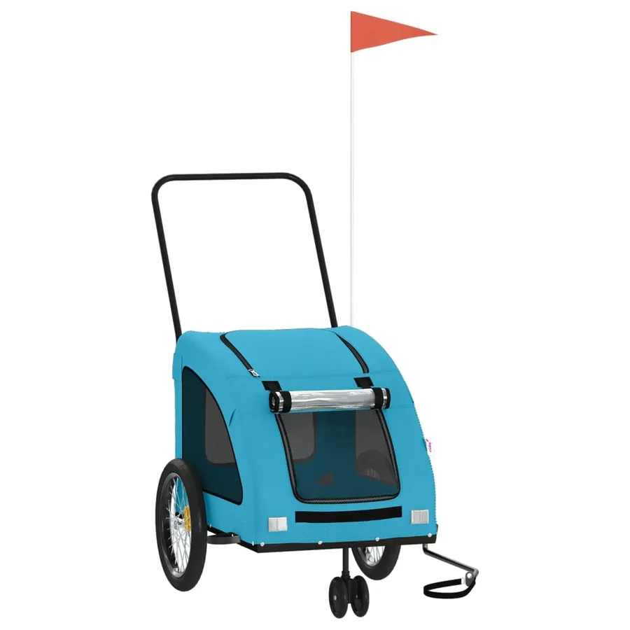 Remorque de vélo pour animaux de compagnie bleu - 2