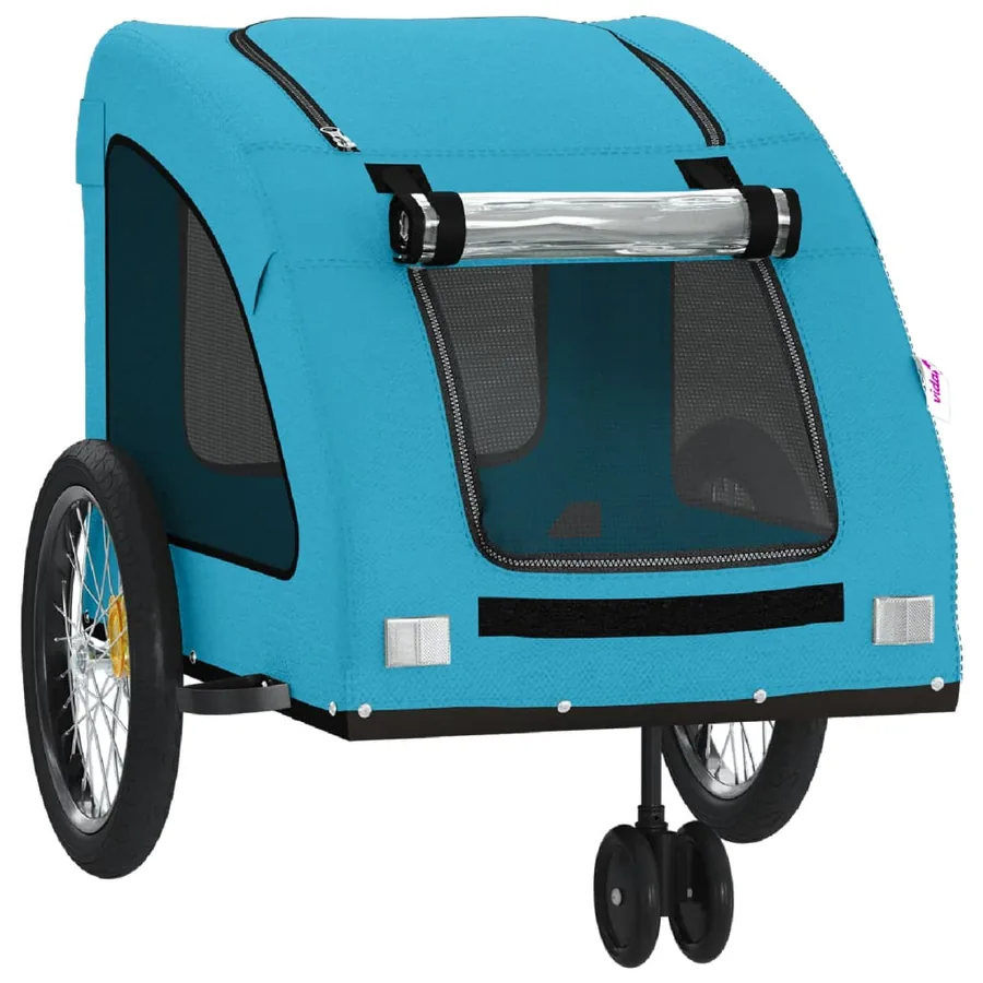 Remorque de vélo pour animaux de compagnie bleu - 5