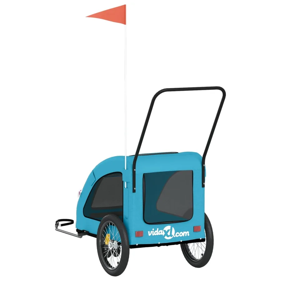 Remorque de vélo pour animaux de compagnie bleu - 8