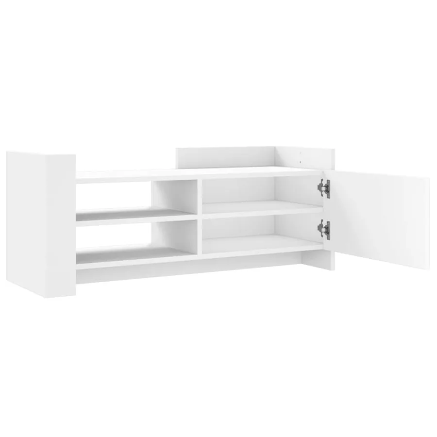 Meuble TV Blanc 100x35x40 cm Bois d'ingénierie - 7